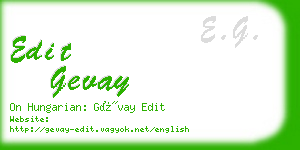 edit gevay business card